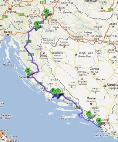 mapa-viaje-croacia-8-dias