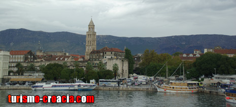 Vista de Split desde el Ferry. Palacio de Diocleciano